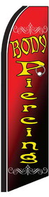 NEOPlex SW10542 Body Piercing Red Swooper Flag