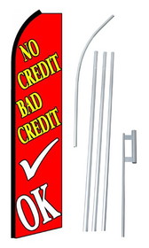 NEOPlex SW10579-4PL-SGS No Credit Bad Credit Ok Red Swooper Flag Kit