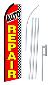 NEOPlex SW10586-4PL-SGS Auto Repair Checkered Swooper Flag Kit
