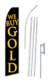 NEOPlex SW10590-4PL-SGS We Buy Gold Black/Gold Swooper Flag Kit