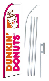 NEOPlex SW10641-4PL-SGS Dunkin' Donuts White Swooper Flag Kit