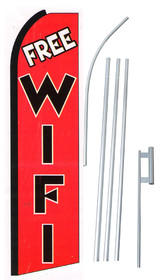 NEOPlex SW10660-4PL-SGS Free Wifi Red Swooper Flag Kit