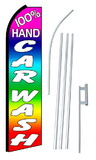 NEOPlex SW10664_4PL_SGS Hand Car Wash 100% Rainbow Swooper Flag Kit