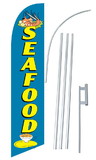 NEOPlex SW10686-4DLX-SGS Seafood Dark Blue Windless Swooper Flag Kit