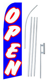 NEOPlex SW10713-4PL-SGS Open Blue Swooper Flag Kit