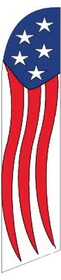 NEOPlex SW10751 Stars & Stripes Vertical Windless Swooper Flag