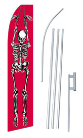 NEOPlex SW10763-4PL-SGS Skeleton Red Swooper Flag Kit