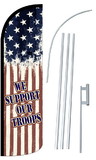 NEOPlex SW10786-4SPD-SGS We Support Our Troops Usa Deluxe Windless Swooper Flag Kit