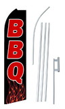 NEOPlex SW10789-4PL-SGS Bbq Red And Black Flames Swooper Flag Kit