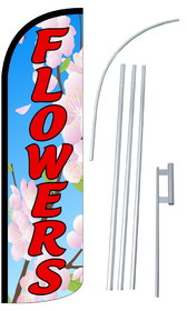 NEOPlex SW10791-4SPD-SGS Flowers Deluxe Windless Swooper Flag Kit
