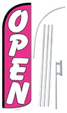 NEOPlex SW10800-4SPD-SGS Open Pink Deluxe Windless Swooper Flag Kit