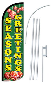 NEOPlex SW10817_4SPD_SGS Seasons's Greetings Deluxe Windless Swooper Flag Kit