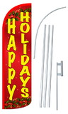 NEOPlex SW10818-4SPD-SGS Happy Holidays Deluxe Windless Swooper Flag Kit