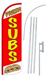 NEOPlex SW10847-4SPD-SGS Fresh Subs Red Deluxe Windless Swooper Flag Kit