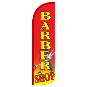 NEOPlex SW10852 Barber Shop Red / Yellow Dlx 2 Swooper 38"X138"