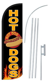 NEOPlex SW10857-4SPD-SGS Hot Dogs Deluxe Windless Swooper Flag Kit