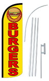 NEOPlex SW10858-4SPD-SGS Burgers Yellow Deluxe Windless Swooper Flag Kit