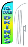 NEOPlex SW10863-4SPD-SGS Ice Cold Drinks Deluxe Windless Swooper Flag Kit