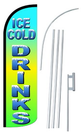 NEOPlex SW10863-4SPD-SGS Ice Cold Drinks Deluxe Windless Swooper Flag Kit