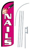 NEOPlex SW10868-4SPD-SGS Nails Pink Deluxe Windless Swooper Flag Kit