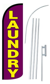 NEOPlex SW10870-4SPD-SGS Laundry Purple Deluxe Windless Swooper Flag Kit