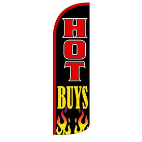 NEOPlex SW10876 Hot Buys Blk/Red Flames Dlx 2 Swooper 38"X138"