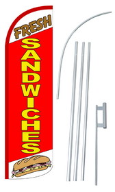 NEOPlex SW10881-4SPD-SGS Fresh Sandwhiches Deluxe Windless Swooper Flag Kit