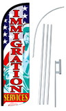 NEOPlex SW10893-4SPD-SGS Immigration Services Deluxe Windless Swooper Flag Kit