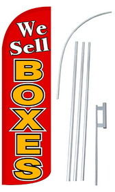 NEOPlex SW10919_4SPD_SGS We Sell Boxes Red Deluxe Windless Swooper Flag Kit