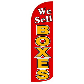 NEOPlex SW10919 We Sell Boxes Red/Wht/Org Dlx 2 Swooper 38"X138"