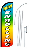 NEOPlex SW10923-4SPD-SGS Now Enrolling Rainbow Deluxe Windless Swooper Flag Bundle