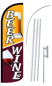 NEOPlex SW10949-4SPD-SGS Beer/Wine Deluxe Windless Swooper Flag Kit