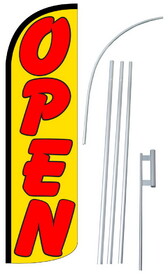 NEOPlex SW10981_4SPD_SGS Open Yellow Deluxe Windless Swooper Flag Kit