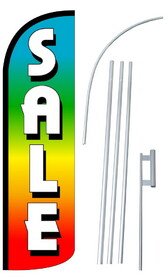 NEOPlex SW10983_4SPD_SGS Sale Rainbow Deluxe Windless Swooper Flag Kit