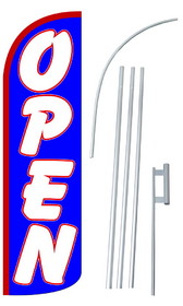 NEOPlex SW10992-4SPD-SGS Open Deluxe Blue Windless Swooper Flag Kit