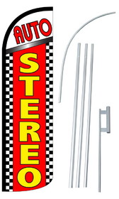 NEOPlex SW11004-4SPD-SGS Auto Stereo Deluxe Windless Swooper Flag Kit