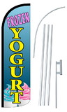 NEOPlex SW11027-4SPD-SGS Frozen Yogurt Blue Deluxe Windless Swooper Flag Kit