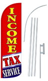 NEOPlex SW11033-4SPD-SGS Income Tax Service Red Deluxe Windless Swooper Flag Kit