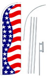 NEOPlex SW11084_4SPD_SGS Stars & Stripes Deluxe Windless Swooper Flag Kit