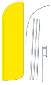 NEOPlex SW11099_4SPD_SGS Solid Yellow Deluxe Windless Swooper Flag Kit