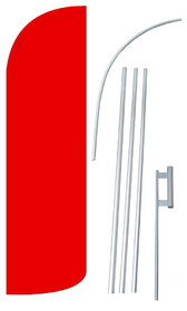 NEOPlex SW11100_4SPD_SGS Solid Red Deluxe Windless Swooper Flag Kit