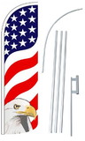 NEOPlex SW11104-4SPD-SGS Usa Eagle Deluxe Windless Swooper Flag Kit