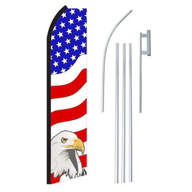 NEOPlex SW11107_4PL_SGS Usa Eagle Swooper Flag Bundle