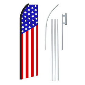 NEOPlex SW11109_4PL_SGS Usa Vertical Swooper Flag Bundle