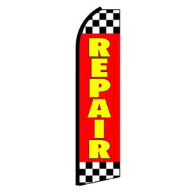 NEOPlex SW11159 Repair Checkered Red & Yellow Swooper Flag