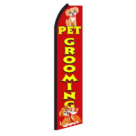 NEOPlex SW11182 Pet Grooming Red & Yellow Swooper Flag