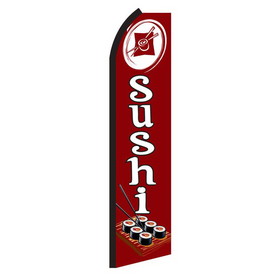 NEOPlex SW11187 Sushi Red & White Swooper Flag