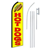 NEOPlex SW11194-4PL-SGS Hot Dogs Yellow & Red Swooper Flag Bundle