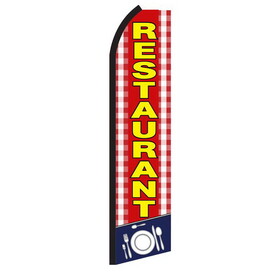 NEOPlex SW11196 Restaurant Red & Yellow Swooper Flag
