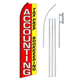 NEOPlex SW11208-4PL-SGS Accounting Red & Yellow Swooper Flag Bundle